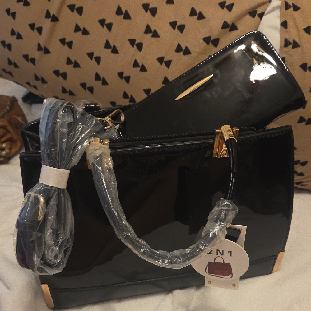 Sleek Black Women's Satchel by ZN1